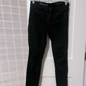 MADEWELL BLACK SKINNY ANKLE JEANS